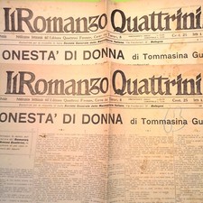 ONESTÀ DI DONNA TOMMASINA GUIDI IL ROMANZO QUATTRINI 1919 N 395-396