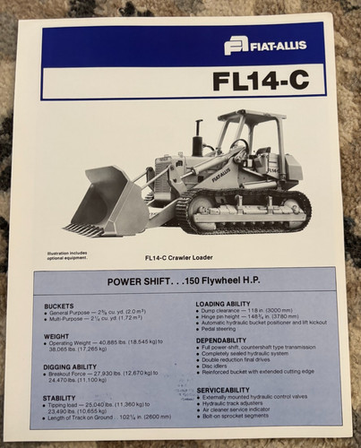 Fiat allis fl14 brochure - fiat, fl14-c