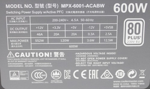 Cooler master masterwatt lite - cooler,
