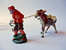 PRESEPE CONFALONIERI DIORAMA viandate lumino asino oca vecchia statuina NATIVITY