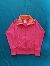 Giacca sportiva/a vento Adidas  vintage - rosa barbie con colletto arancione S