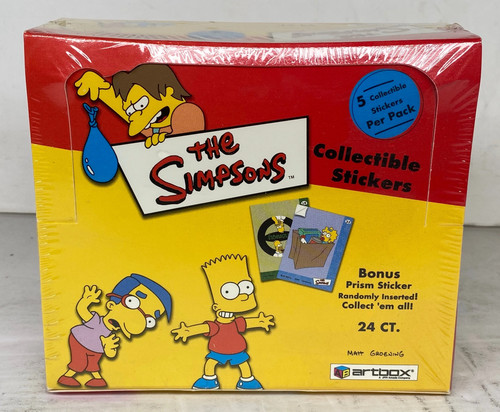 Simpsons stickers card box - stickers,