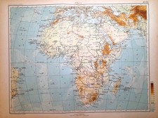 AFRICA carta geografica 1951