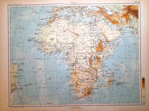 Africa carta geografica - carta, 1951