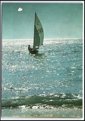 Cartolina epoca barca vela - d'epoca,