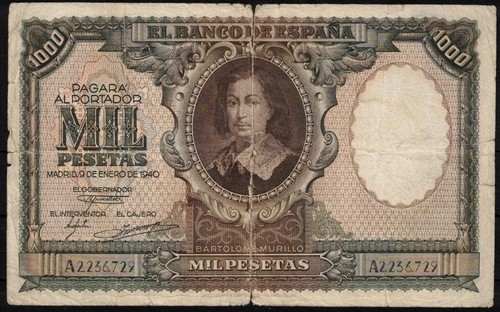 Billete españa 1000 pesetas - billete,