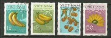 VIETNAM 1970 FLORA PIANTE DA FRUTTA 4 VAL. Cat.M.634-637