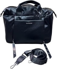 NAJ-OLEARI Borsa a Mano Donna in Ecopelle, con Tasche Multiple e Tracolla Regola