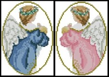 2 CROSS STITCH BABY SHOWER BOY