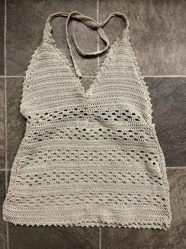 Halter top all uncinetto - halter,