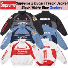 Giacca da pista Supreme x Ducati Nero Bianco Blu 3 colori SS24 Taglia S-XXL