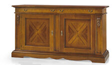 CREDENZA MADIA 2 PORTE 2 CASSETTI FOGLIA INTARSIATA FINITURA BASSANO ARTE POVERA