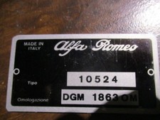 Targa alfa romeo scudo - Ì,