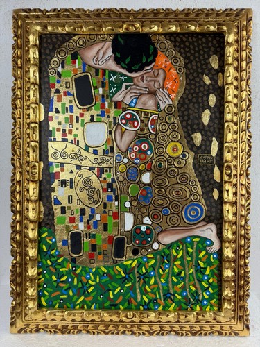 Gustav klimt olio tela - gustav, su