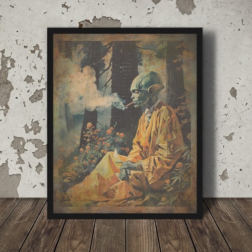 Arte parete vintage alien - arte,