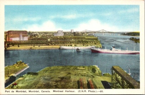 Cartolina montreal porto - cartolina,