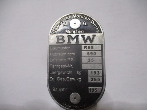 Targa moto bmw - bmw, ps