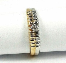 Anello In Oro 585 Oro Bianco 14 Carati Con 1 Diamante Brillante 0,08 Ct. Twsi