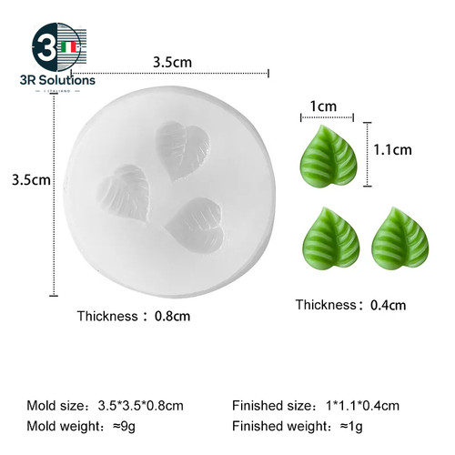 Stampo silicone per foglie - silicone,