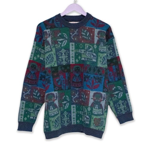 Maglione vintage multicolore - maglione, a