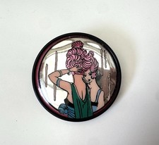 Broche sérigraphié miroir