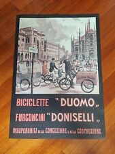 Locandina Pubblicitaria vintage "Doniselli"biciclette e furgoncini