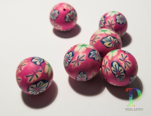 Perle fimo rosa - perle,