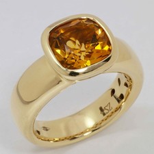 Anello citrino oro giallo 750