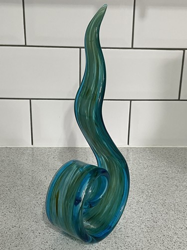 30cm high murano turquoise - 30cm,