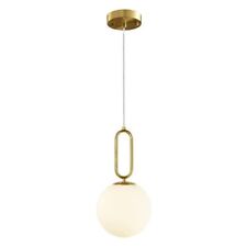 Lampadario a sospensione sfera in vetro attacco g9 bronzo stile moderno a96