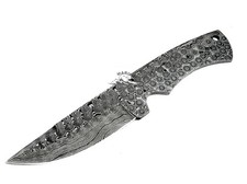 COLTELLO FAI DA TE GREZZO LAMA IN ACCIAIO DAMASCO VERO BLANK BLADE LAMA FISSA