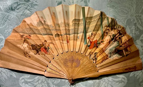 Antico ventilatore mano - antico, a
