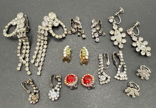 Lot vintage rhinestone - vintage, clip