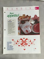 Schema punto croce Bambini  Buon Appetito bavaglino
