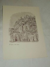 STAMPA DI MILANO IL TEATRO ALLA SCALA ANNI '60 ARTISTA BOSELLI -IMPERDIBILE