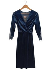ZARA Abito a maniche lunghe Donna Abito Taglia IT 38 blu elegante