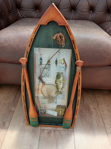 Wooden fishing row boat wall - wooden,