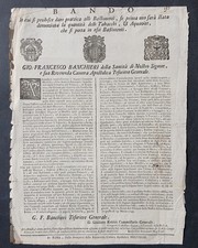 Stampa antica documento bando
