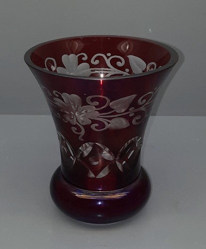 Bicchiere rubino boemia - bicchiere,