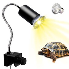 Lampada UVA UVB Tartarughe Rettile E Anfibio Con 50W Punto Basking E Morsetto