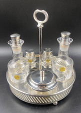 Set condimento da tavola sale pepe olio aceto formaggiera silver plated RCR