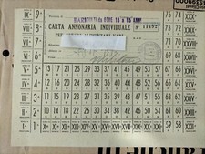 Gioia del Colle- epoca fascista-Tessera Annonaria individuale usata a metà.