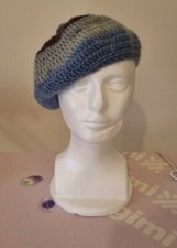 cappello basco berretto uncinetto di lana, fatta a mano donna, ragazza