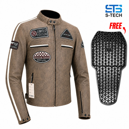 Moto giacca pelle tech st - in,