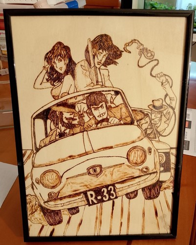 Pirografia legno lupin - pirografia,