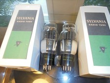 SYLVANIA 6B4G NUOVO VECCHIO STOCK COPPIA DI TUBI VALVOLE VINTAGE USA TESTATI 100% FORTI