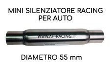 SILENZIATORE CENTRALE SPORTIVO UNIVERSALE ACCIAIO INOX POWESPRINT 55 mm