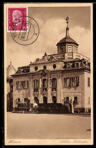 Cartolina tcv weimar - weimar,, castello