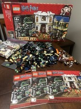 LEGO Harry Potter: Diagon Alley 10217 con tutte le minifigure, manuale e scatola!  LEGGI!