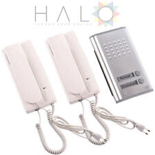 KIT CITOFONO CON CORNETTA BIFAMILIARE 2 CORNETTE PULSANTE APRI PORTA CANCELLO